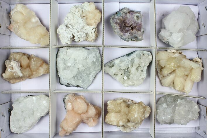 Mixed Indian Mineral & Crystal Flat - Pieces #95607